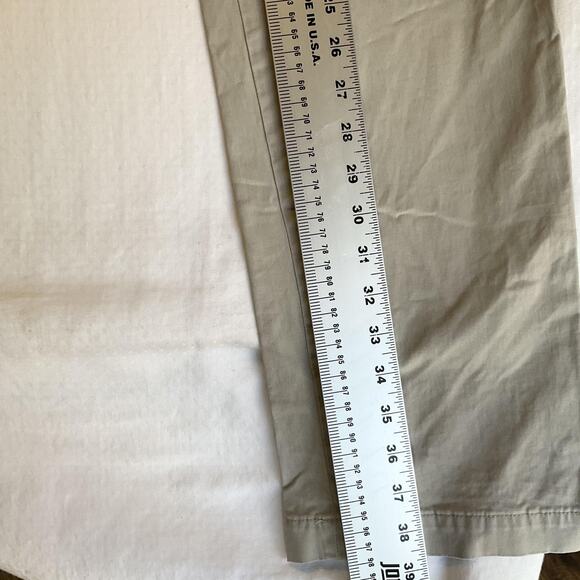 Banana Republic Men Pants 36X32 Khaki Twill Fulton Skinny Chino Button Mid Rise - Picture 6 of 11